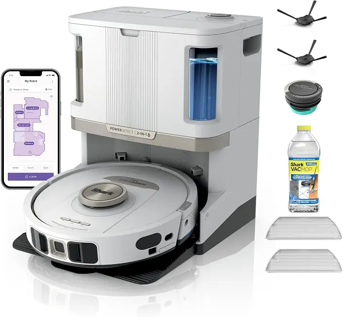 Shark PowerDetect NeverTouch Pro Robot Vacuum & Mop, White, AV2810ZEWH | 5 PowerDetect Technologies, NeverStuck, - B0FJCKFVBF