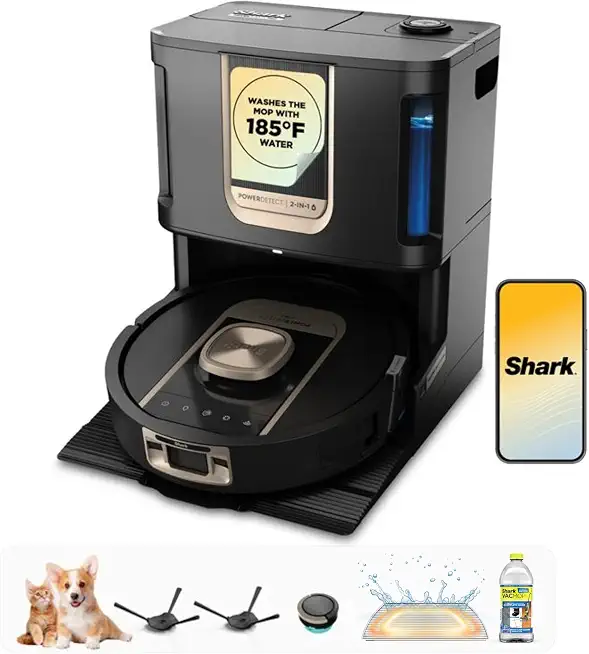 Shark PowerDetect ThermaCharged NeverTouch Pro Robot Vacuum, Black RV2920XE | 6 PowerDetect Technologies, NeverStuck Charged, - B0FLDZW5G7