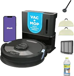 SharkMatrix Plus 2-in-1 Robot Vacuum & Mop, Black/Brass, AV2610WA - B0B89C8H4Q