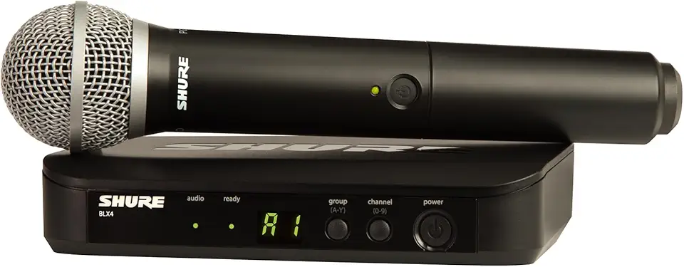 Shure BLX24/PG58 Wireless Microphone System - 14-Hour Battery Life, 300 ft Range, UHF | Includes - B085WGSK2J