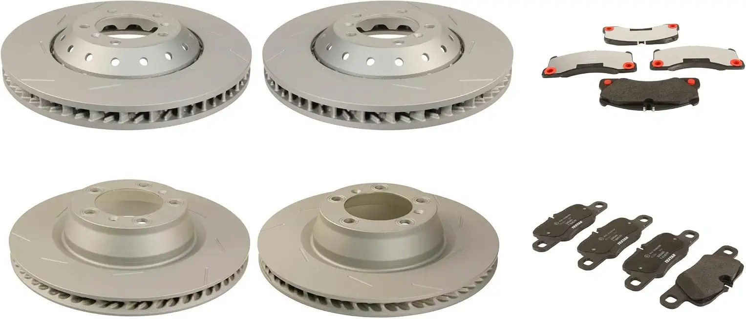 SHW OEM Front Rear Brake Kit Disc Rotors Textar Pads For 4.8 V8 - B0DF7JDL9F