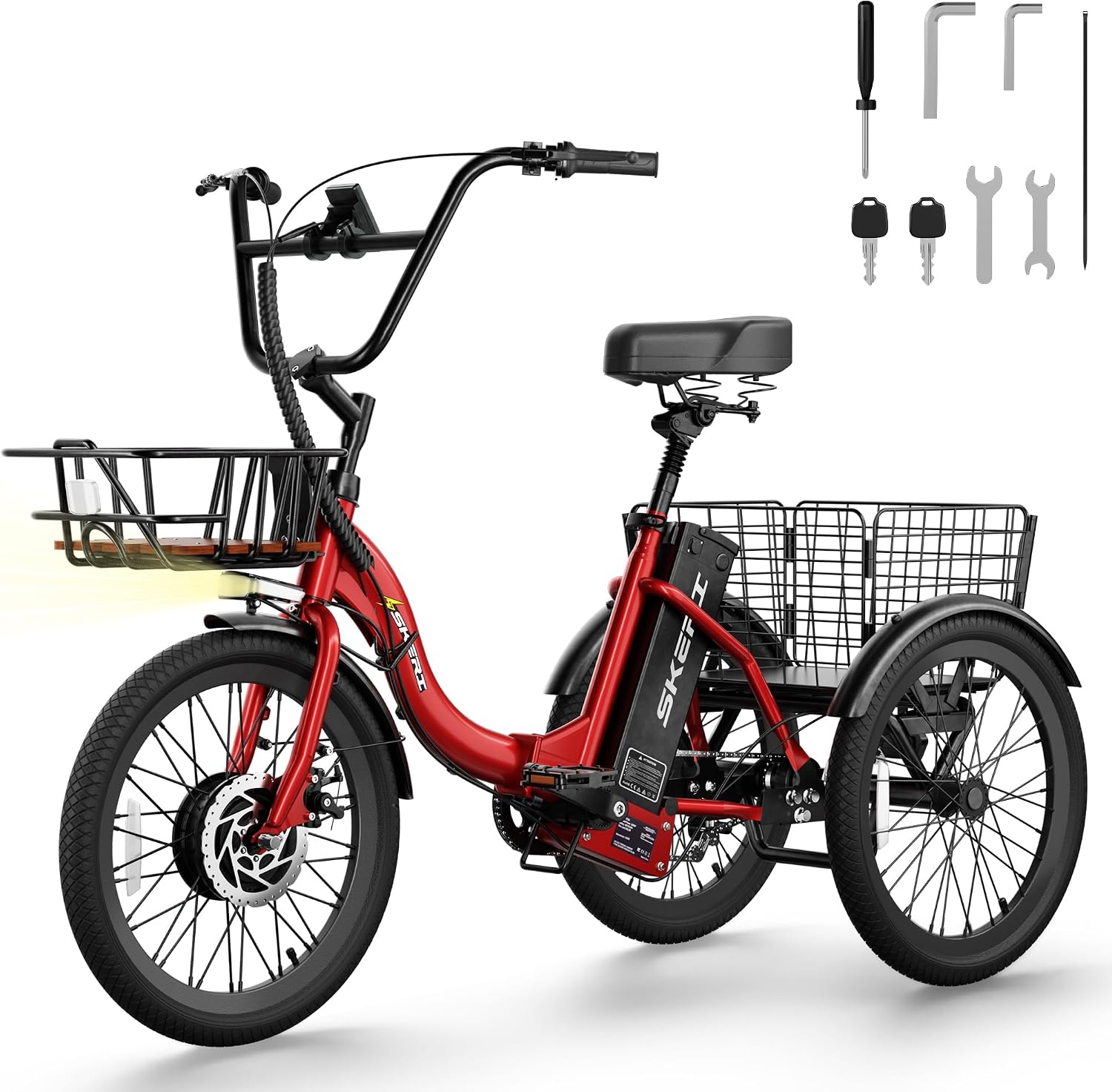 Skeri Ebike Electric Trike, Peak 1000W Electric Tricycle for Adults, - B0FKTHSJ47
