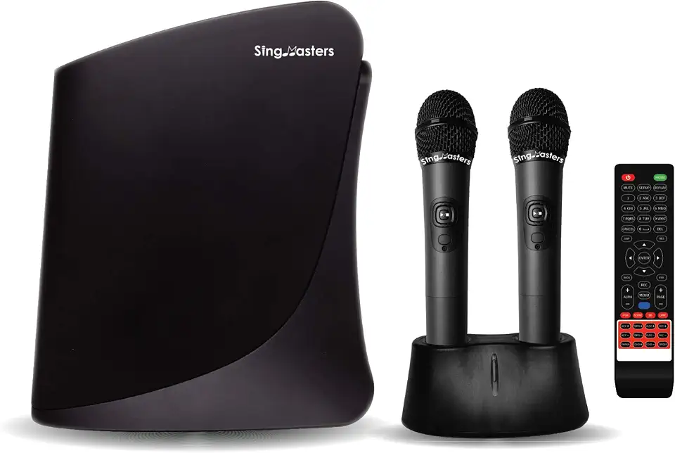 SM-800 PRO English Karaoke Machine,13K English Songs,Premium Dual Wireless Microphones,Wi-Fi,YouTube Karaoke Singing,HDMI,Song Recording - B08L7ZP8FS