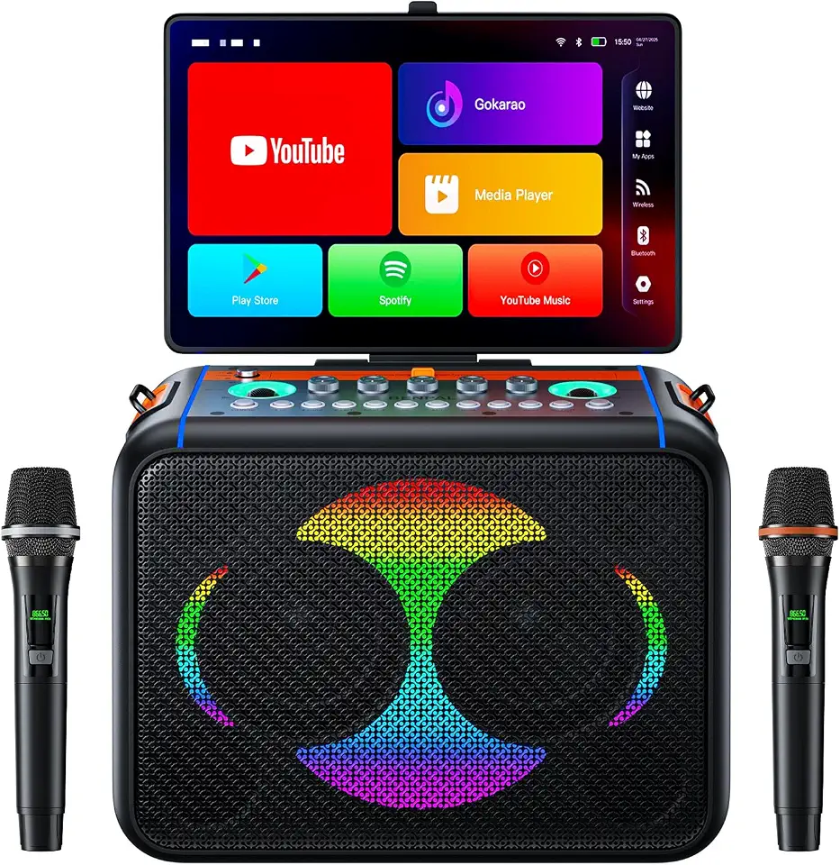 Smart Karaoke Machine with 14.0'' Touch Screen, Lyrics Display & Pre-Install Karaoke APP, Up to - B0H5BL4WYC