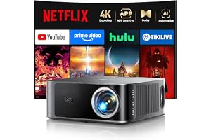 Smart-Projector-4K with WiFi6 and 2Way Bluetooth [4K Decoding/36W Dolby Audio/APPs] Outdoor Movie Proyector Compatible with - B0H6X3N28B