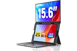 SMISEACOW Laptop Screen Extender 15.6" Portable Dual Monitor Neck-Friendly | Ultra-Slim for 13-17.3'' Laptops, Clamp-On - B0GYDCFWQL