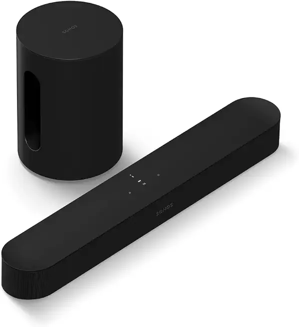 Sonos Beam G2 Soundbar + Sub Mini Subwoofer - Black - B0C6KL7FN7