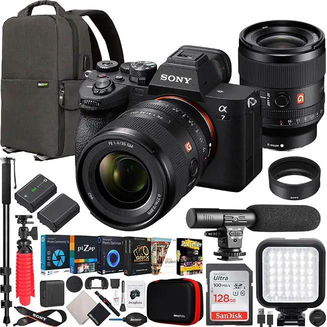 Sony a7 IV Full Frame Mirrorless Camera Body with FE 35mm F1.4 GM G Master - B0B1VX2J2B