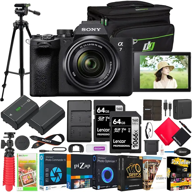 Sony a7 IV Mirrorless Full Frame Camera Body with 28-70mm F3.5-5.6 Lens Kit ILCE-7M4K/B (Renewed) - B0DP546QCZ