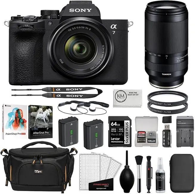 Sony a7 V Mirrorless Camera with 28-70mm II Lens Bundle with Tamron 70-300mm F/4.5-6.3 Di - B0GQD69Y1Y