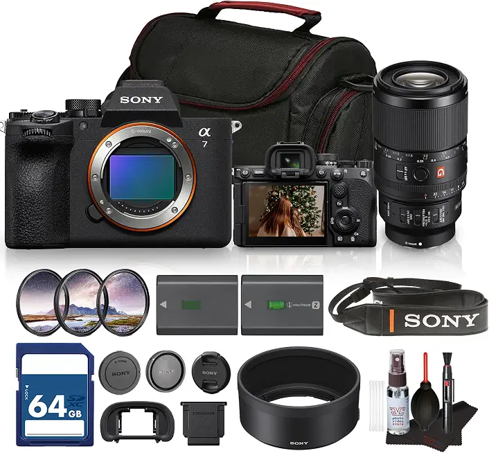 Sony a7 V Mirrorless Camera with FE 100mm Lens & Battery Bundle - B0G7M8RKX4