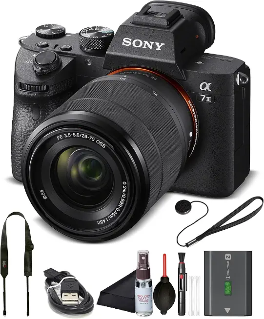 Sony Alpha 7 III Mirrorless Camera with 28-70mm Lens (ILCE7M3K/B) Bundle - B0CS6WWS17