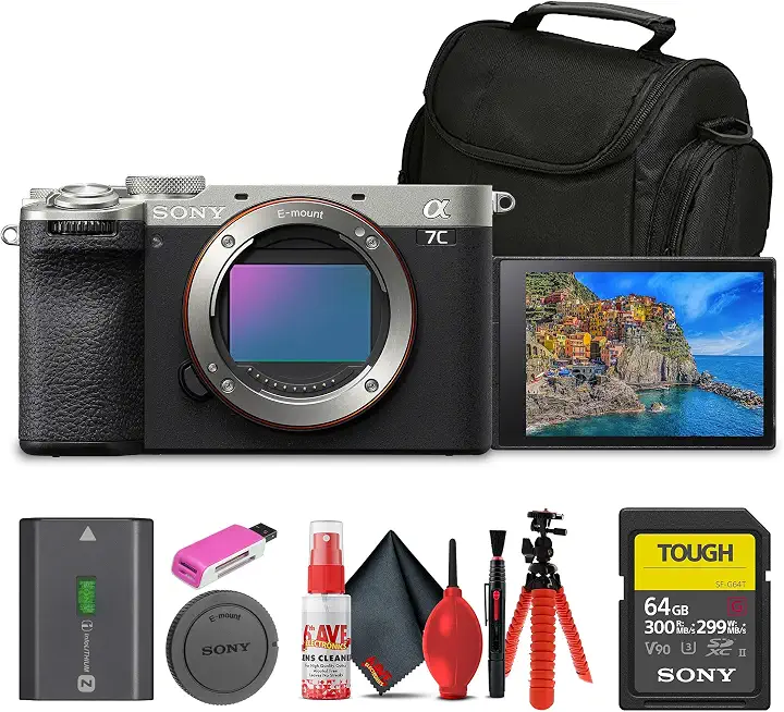 Sony Alpha 7C II Mirrorless Full-Frame Interchangeable Lens Camera (ILCE-7CM2/S) + 64GB SF-G Tough Card - B0CPYQ7584