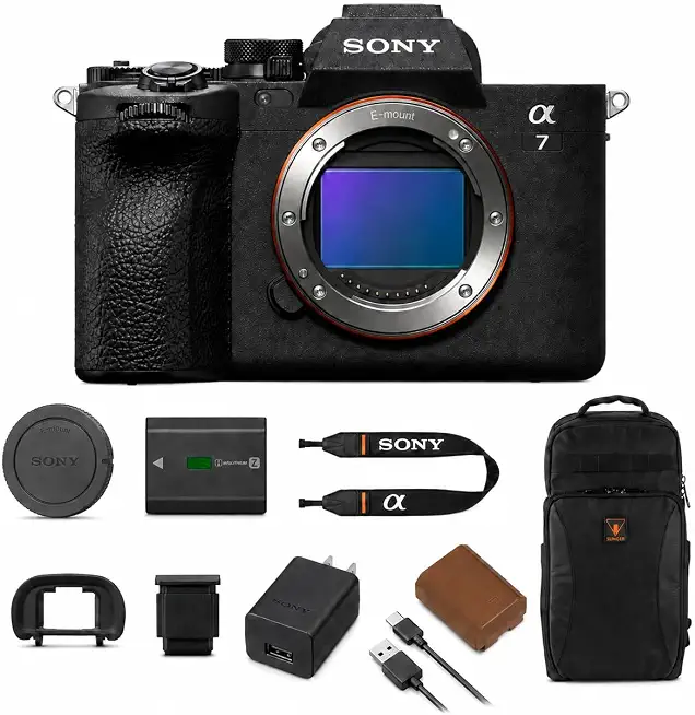 Sony Alpha a7 IV Full Frame Mirrorless Interchangeable Lens Digital 4K Camera, Black - Bundle - B0BN5GH5ZV