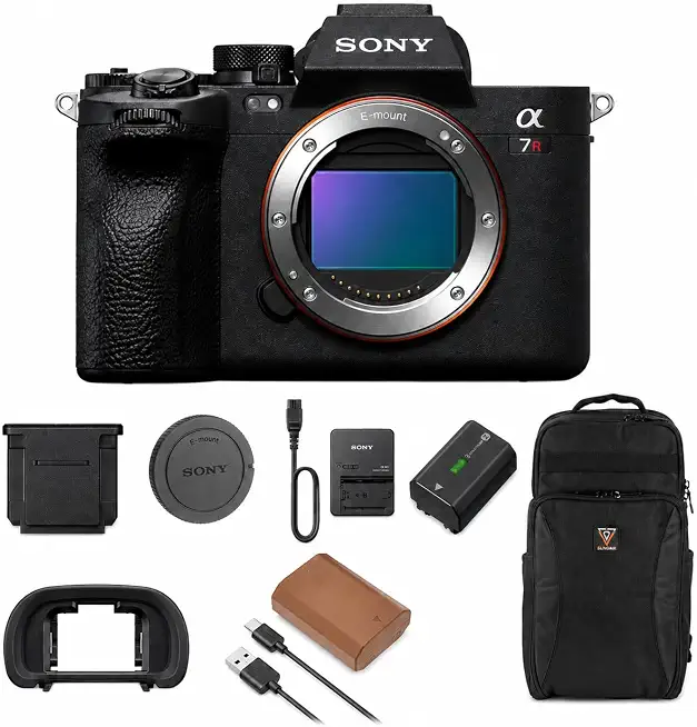 Sony Alpha a7R V Full-Frame Mirrorless Digital Interchangeable Lens Camera Body - Bundle with Backpack, - B0C5521B9M