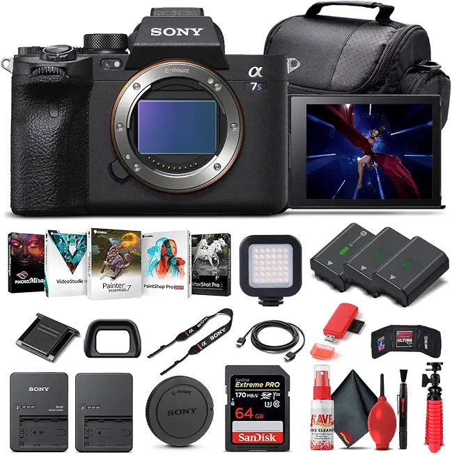 Sony Alpha a7S III Mirrorless Digital Camera (Body Only) ILCE7SM3/B + 64GB Memory Card + - B08WYG6KFT