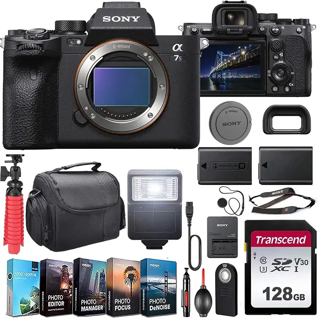 Sony Alpha a7S III Mirrorless Digital Camera (ILCE7SM3/B) Body Kit with Extra Battery + Flash - B08R6QJ55Z