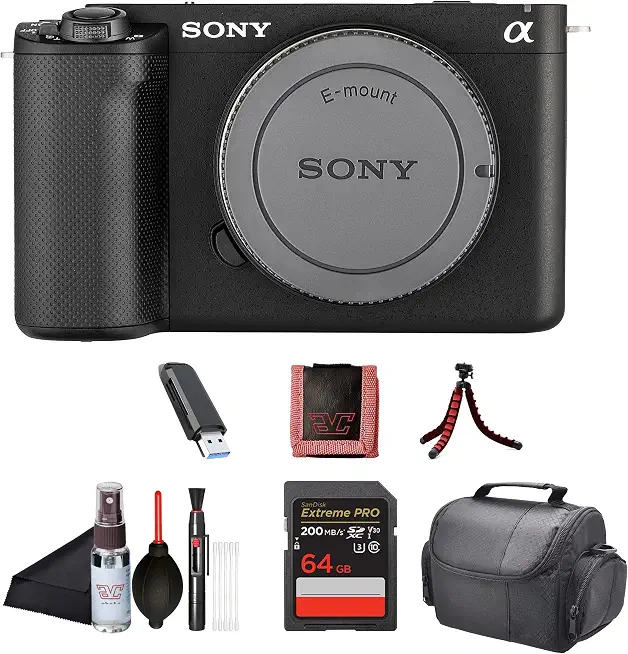 Sony Alpha ZV-E1 Full-Frame Vlog Mirrorless Lens Camera (Black) Bundle - B0CRZFP6R1