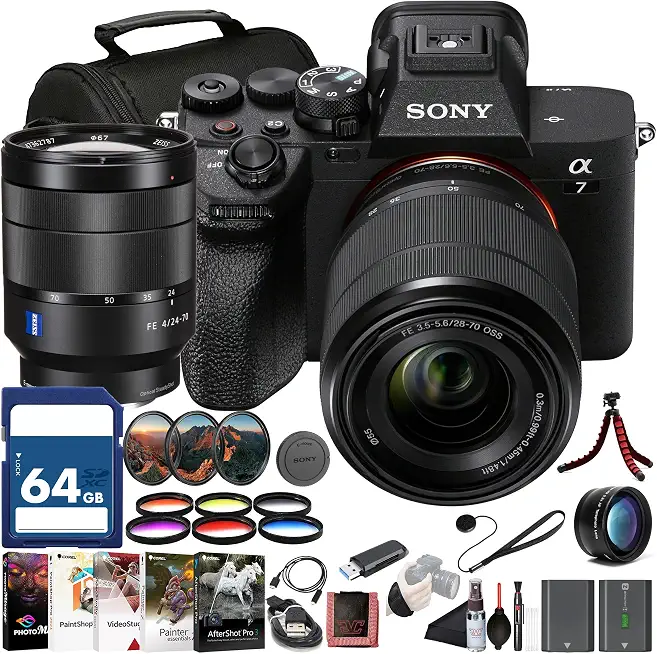 Sony α7 IV Mirrorless Camera 28-70mm & FE 24-70mm Dual Lens Bundle - B0CRSGT5JT