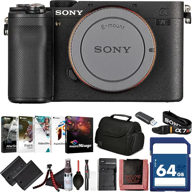 Sony α7C Full-Frame Mirrorless Camera Body Black (ILCE-7C/B) – 24.2 MP Exmor R Sensor, 4K - B0CS6Y1ZZ4