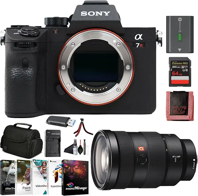 Sony α7R III Mirrorless Camera with FE 24-70mm Lens & Battery Bundle - B0CQB3Q368