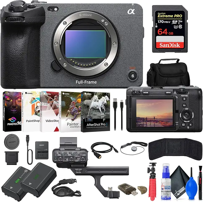 Sony FX3 Full-Frame Cinema Camera (ILME-FX3) + 64GB Memory Card + Bag + NP-FZ100 Compatible - B0BYKNKLC7