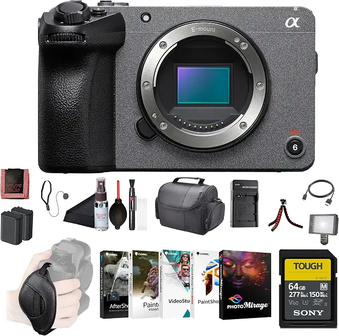 Sony FX30 Cinema Line Camera 26MP & Battery & Bag Bundle - B0CS3YT9LW