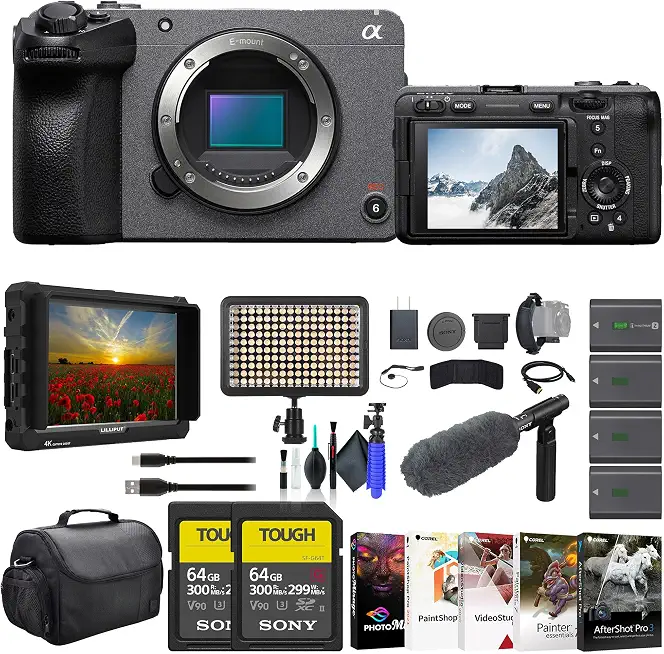 Sony FX30 Cinema Line Camera 26MP & Microphone & Monitor Bundle - B0CS3VLF6R