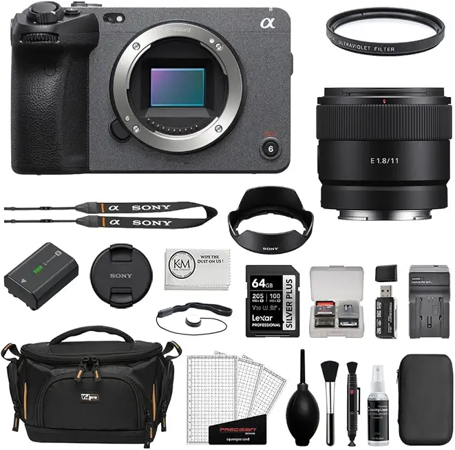 Sony FX30 Digital Cinema Camera Bundle with Sony E 11mm f/1.8 Lens + UV Filter - B0G67BX9DC