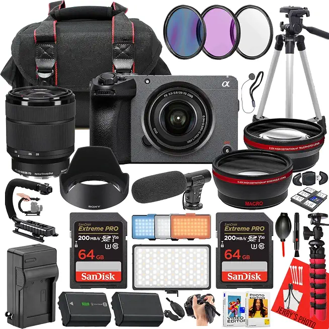 Sony FX30 Digital Cinema Camera with Sony FE 28-70mm f/3.5-5.6 OSS Lens + 128 GB - B0FTCBKGZS