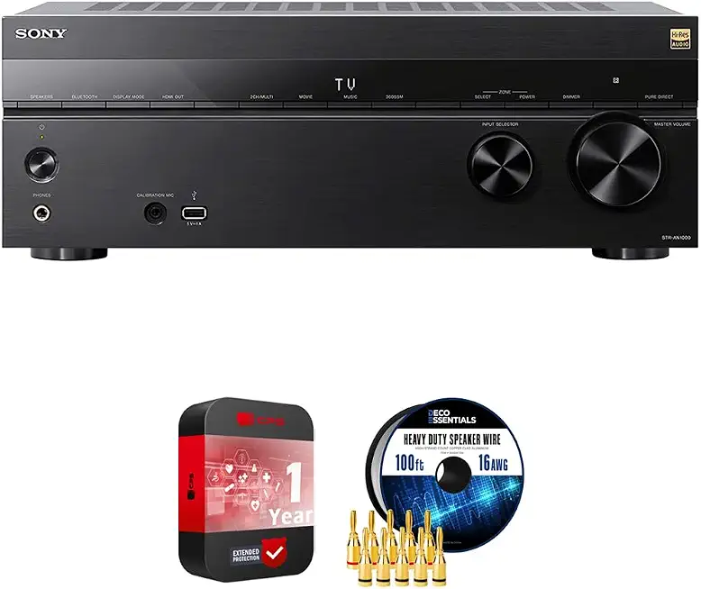 Sony STR-AN1000 7.2 Channel Home Theater 8K A/V Receiver Bundle with Deco Essentials Speaker Banana - B0BXHKXP6P