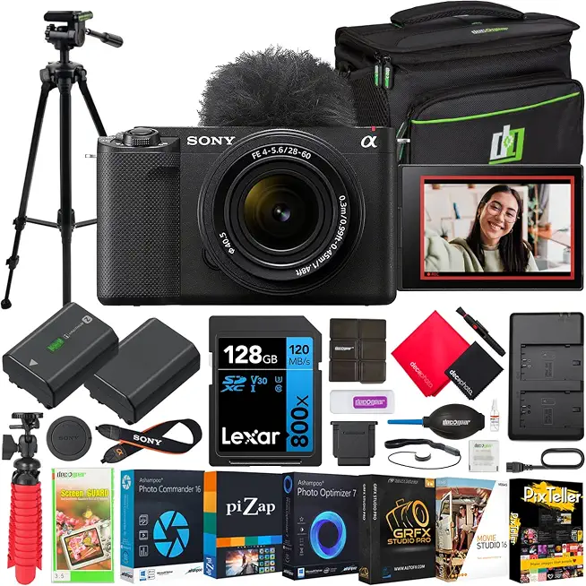 Sony ZV-E1 Mirrorless Full Frame Vlog Camera Body with FE 28-60mm F4-5.6 Zoom Lens ILCZV-E1L/B - B0C45KSX2V