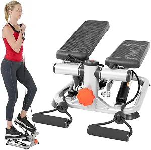 Sunny Health & Fitness Mini Stepper w/LCD Monitor & Adjustable Step Height - B08GYQFT5W