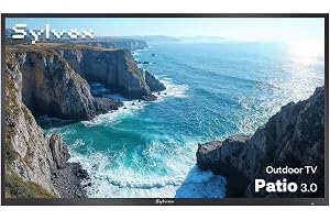 SYLVOX 50" Outdoor TV, 4K UHD HDR10, Smart Google TV, IP56 Weatherproof | Partial Sun - B0H2HY9HT2