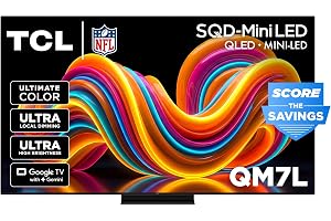TCL 65 Inch Class QM7L Series | SQD-Mini-LED QLED Smart TV | 65QM7L, 2026 Model - B0GPT7DGDR