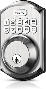 TEEHO TE001 Keyless Entry Deadbolt with Keypad for Front Door, Satin Nickel - B09P54CLDQ