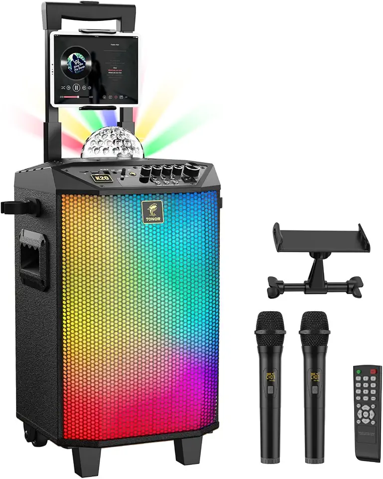 TONOR Wireless Karaoke Machine for Adults, PA System Portable Bluetooth Singing Speaker with 30 m/100 - B083LPYPS9
