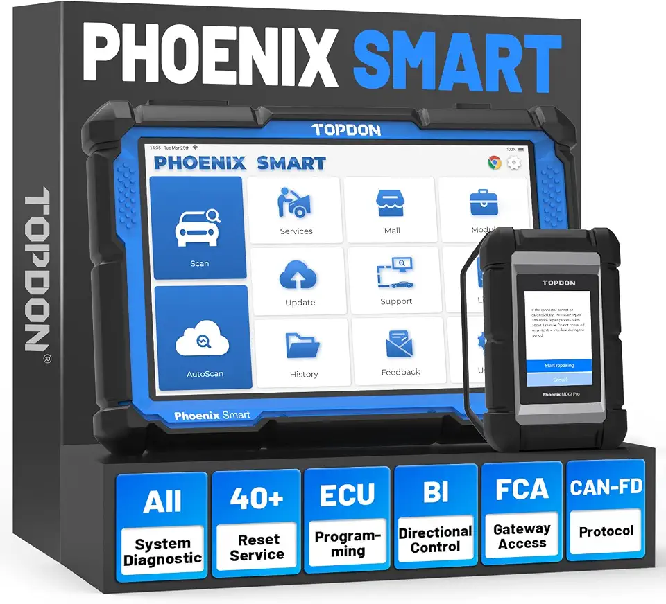 TOPDON Phoenix Smart OBD2 Scanner, Scan Tool for ECU Programming & Coding | Car Bidirectional - B09YQ1NQXD