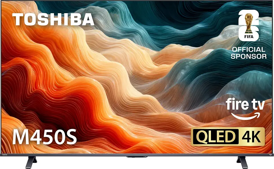 TOSHIBA 85" Class M450 Series QLED 4K UHD Smart Fire TV, Voice Remote with Alexa, - B0GTXC2NNS