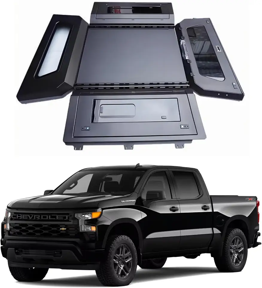 Truck Bed Cap Topper for Chevy Silverado & GMC Sierra 1500 2019-2026 - Heavy Duty - B0GSRBZPNQ