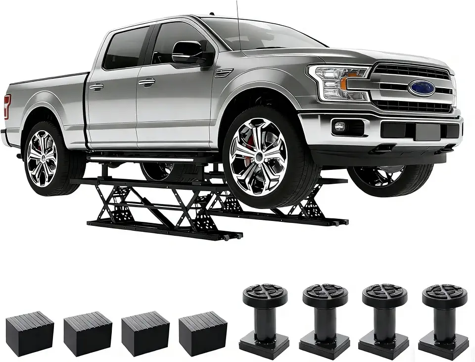 Trustmade 7000 LBS Portable Car Lift, Heavy-Duty Auto & Truck Lifts for Home Garage, 26.8" - B0GKCT1F9R