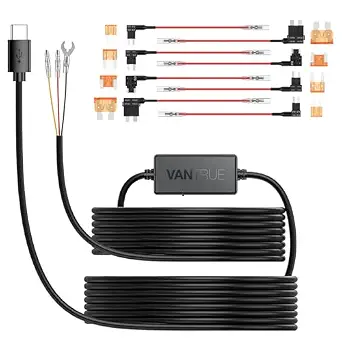 Vantrue 11.5ft USB-C Hardwire Kit, Compatible with All Vantrue Dashcams - B083XB8T7T