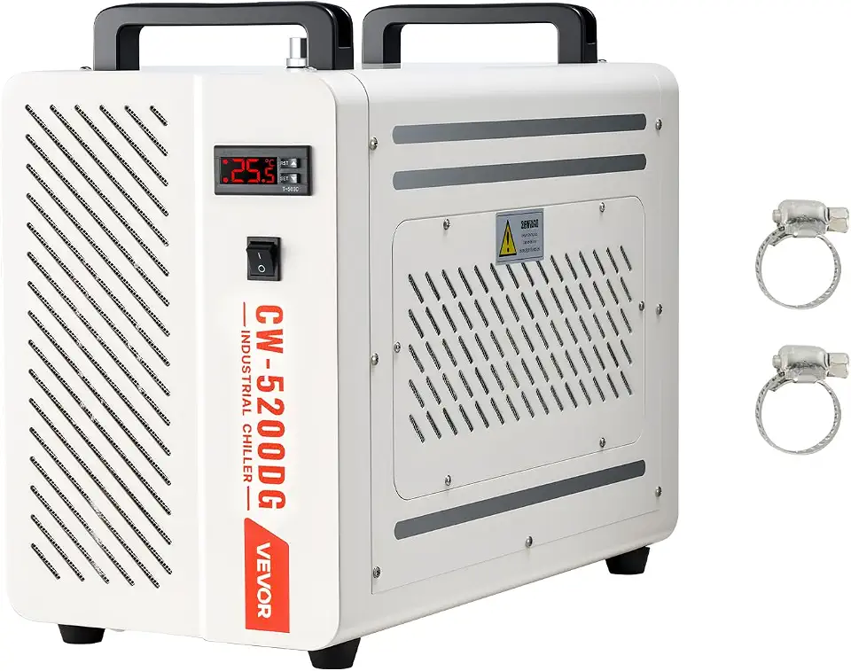 VEVOR Industrial Water Chiller, 5460 BTU/h, Industrial Water Cooler Cooling System with Compressor, 1.8  Gal - B0GFCQXZBR
