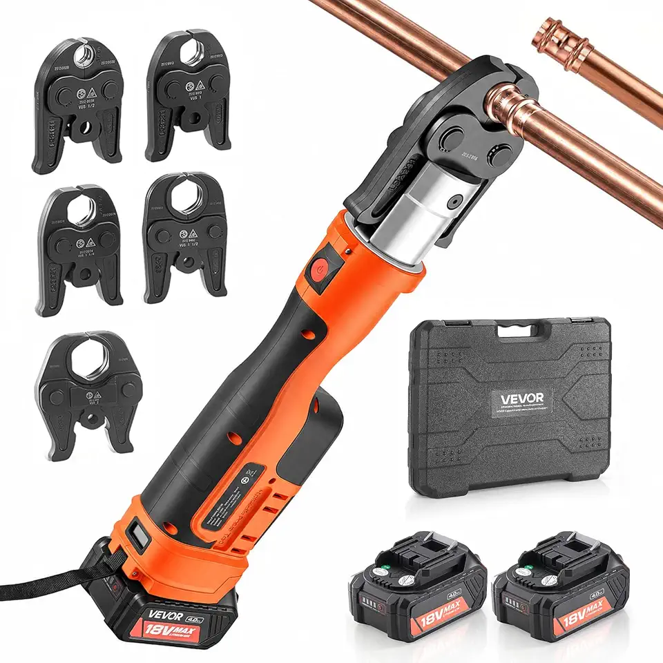 VEVOR Press Tool 18V Electric Crimping Tool for 1/2" - 2" Copper Pipes - B0GRVLLNZW