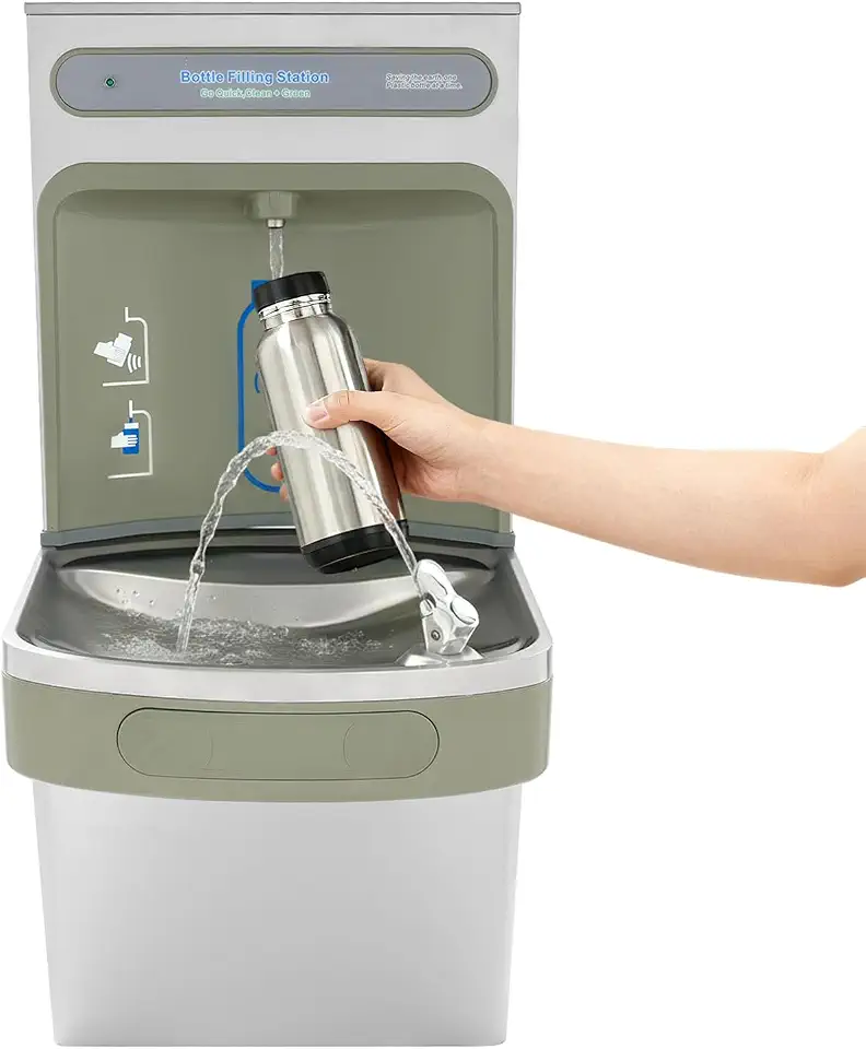 Wall Mounted Water Fountain with Bottle Filling Station,High Capacity Cooling, Instant Water Cooler Dispenser 1.32-1.8gal/min - B0GMGSRTH2