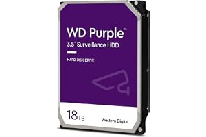 Western Digital 18TB WD Purple Surveillance Internal Hard Drive HDD - SATA 6 Gb/s, 512MB - B0HF1R5MQ7