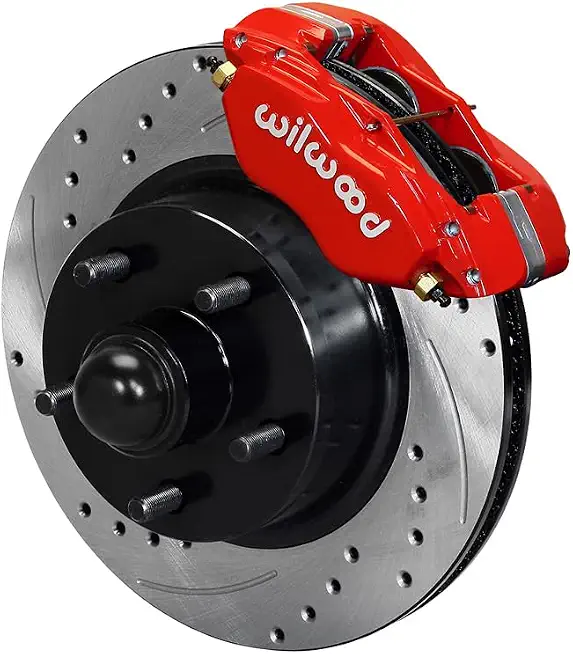 Wilwood 140-13653-DR Dynalite 11.30" Front Big Brake Kit With Red Calipers & Drilled Rotors, Compatible - B0C9SF7126