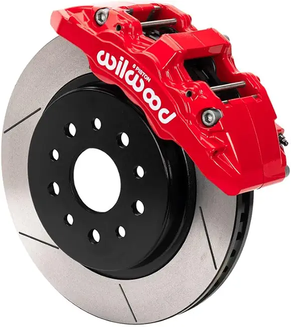 Wilwood 140-17284-R AERO6-DM 13" Front Big Brake Kit with Red Calipers and Slotted Rotors for - B0CW4QTD6V