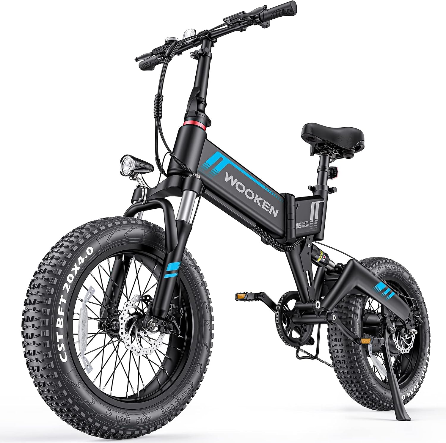 Wooken Electric Bike, 20''X4.0 Fat Tire Electric Bike for Adults, - B0DKW2M23R