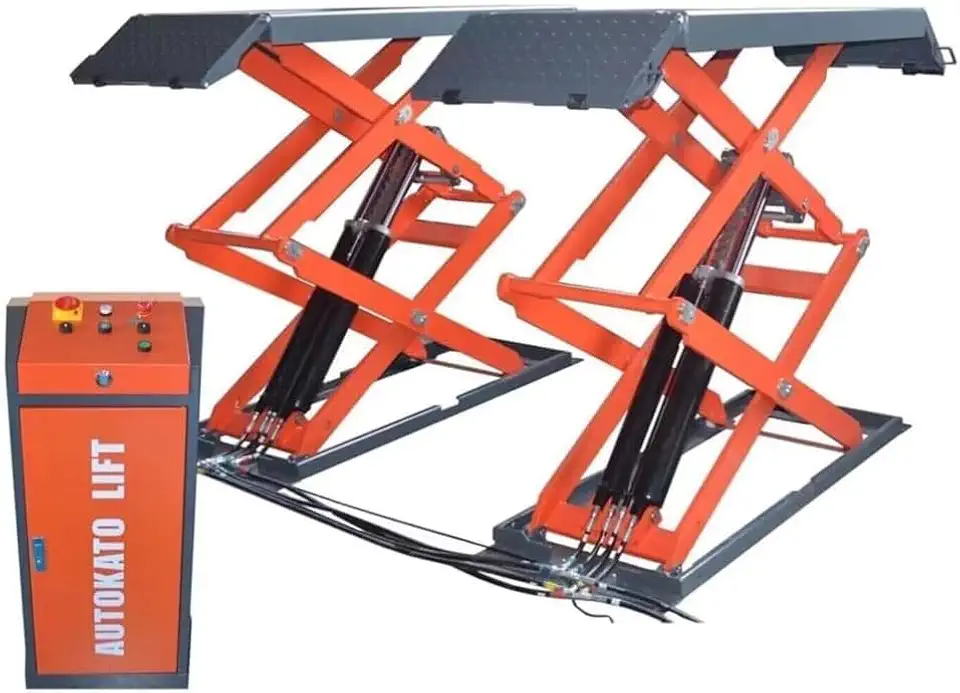 X95 8000 lbs 220V Portable Car Lift Scissor Lift, 72" Full Rise Adjustable Mid Rise - B0GK13QFJB